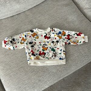 MZara Mickey Disney Toddler Sweatshirt Christmas 3-4yrs